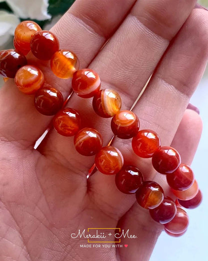 Carnelian Crystal Bracelet for Stability