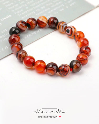 Red Sardonyx Agate Bracelet