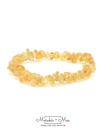 Citrine Natural Stone Chip Bracelet