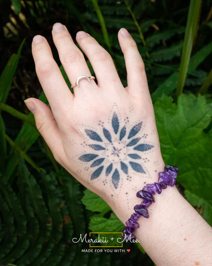 Amethyst Crystal Chip Bracelet