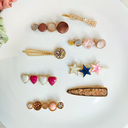 Pink is the new Black - Pack of 8 Korean style hair pins