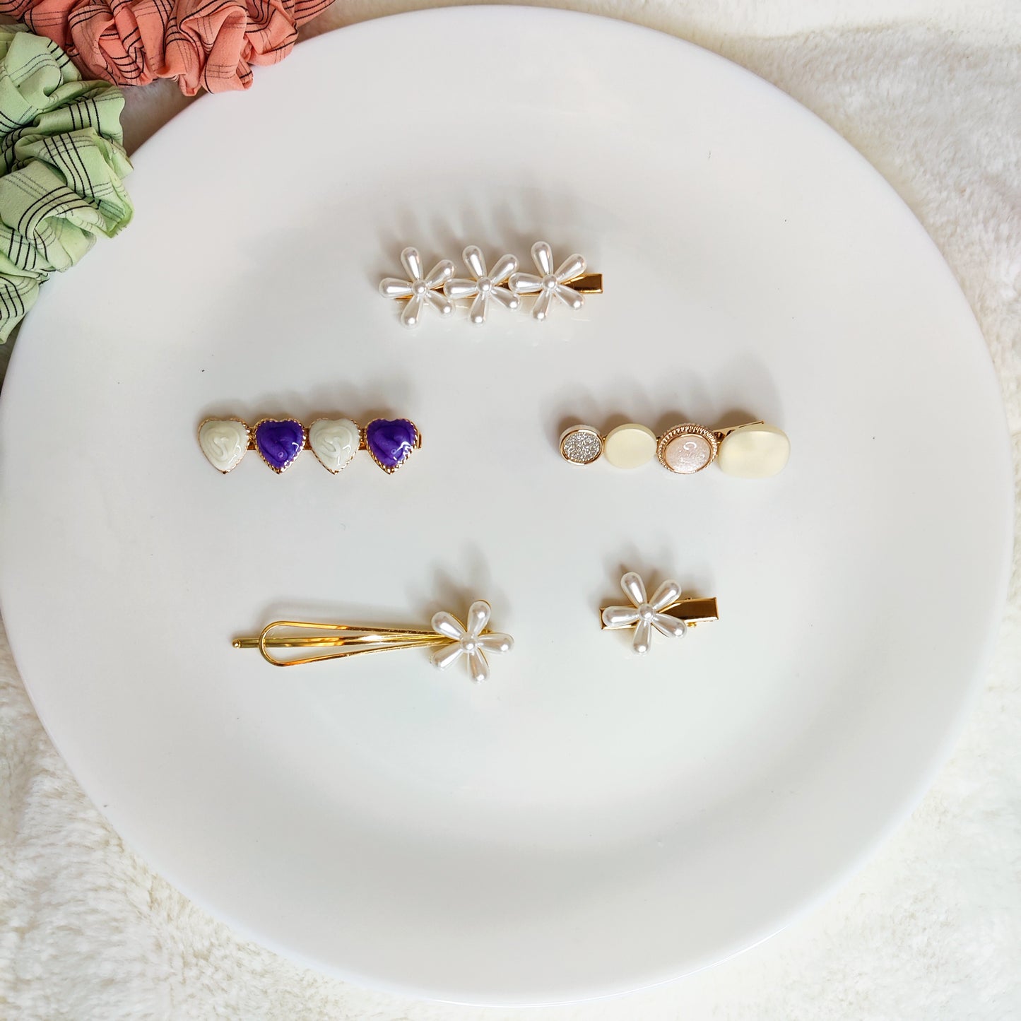 Dove - Set of 5 Korean style Hair pins