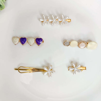 Dove - Set of 5 Korean style Hair pins