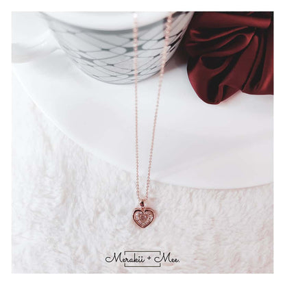 Dancing Diamond Heart Necklace