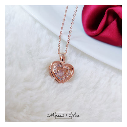 Dancing Diamond Heart Necklace