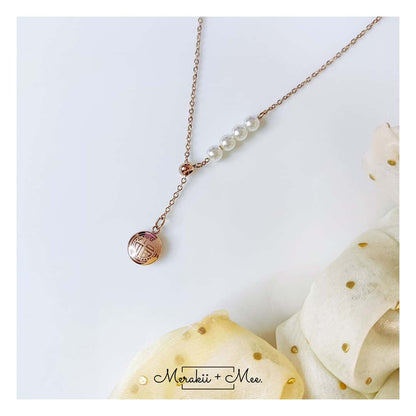 4 Pearl Dangler Necklace