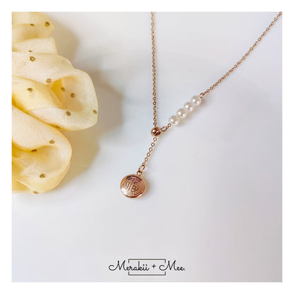 4 Pearl Dangler Necklace