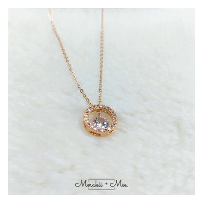 Diamond in Circle Necklace