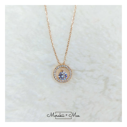 Diamond in Circle Necklace