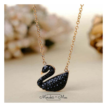 Iconic Black Swan Necklace
